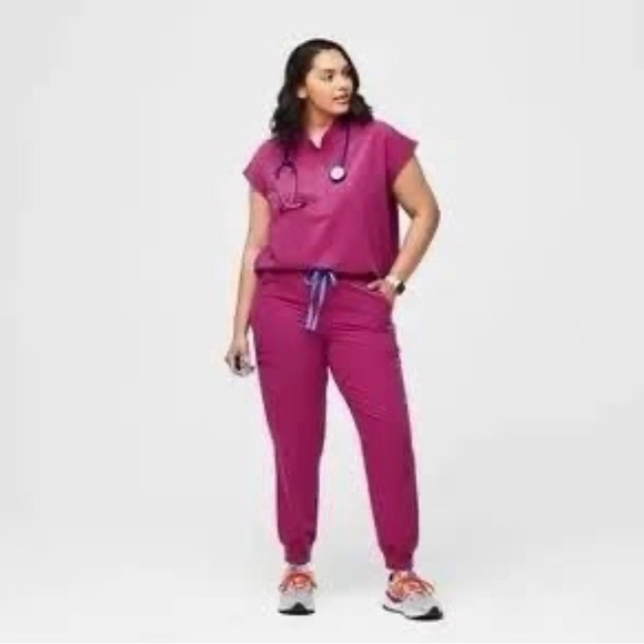 🩷 Figs Raspberry Sorbet Rafaela Scrub Top XL - Picture 3 of 3